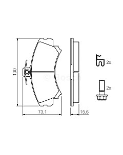 Тормозные колодки Bosch