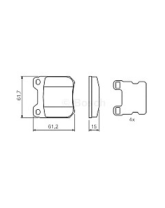 Тормозные колодки 0986490500 Bosch