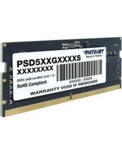 Оперативная память Signature Line 16ГБ DDR5 5600 МГц PSD516G560081S Patriot