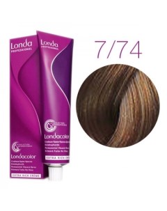 Крем краска для волос Professional color Стойкая Permanent 7 74 Londa