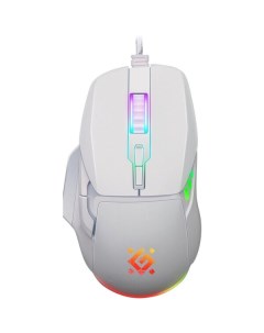 Мышь проводная игровая Defender Rock GM-552 RGB 7 кнопок белая 52553