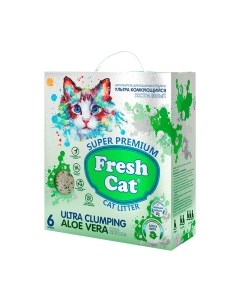 Наполнитель для туалета Комкующийся. Алоэ вера / 640233 Fresh cat