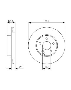 Тормозной диск 0986479407 Bosch