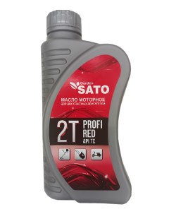 Масло моторное для 2-х тактных двигателей Profi 2T RED 0,95 л Sato garden