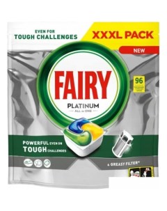 Капсулы для посудомоечной машины Platinum Lemon All in 1 96 шт Fairy