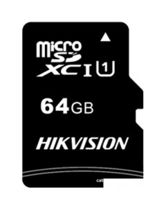 Карта памяти microSDXC HS TF C1 64G 64GB Hikvision