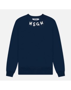 Мужская толстовка Collar Brush Stroke Logo Print Msgm