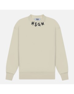 Мужская толстовка Collar Brush Stroke Logo Print Msgm