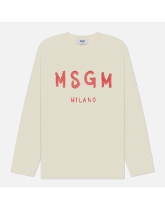 Мужской лонгслив Brush Sroke Logo Print Msgm