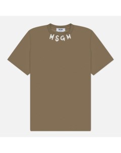 Мужская футболка Collar Brush Stroke Logo Msgm