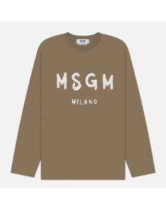 Мужской лонгслив Brush Sroke Logo Print Msgm