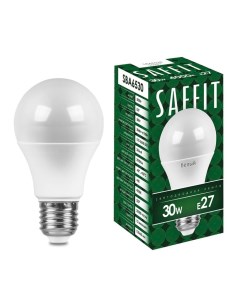 Лампа светодиодная, 30W 230V E27 6400K A65, SBA6530 Saffit