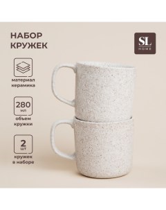 Набор кружек керамических SL Home Арена Бланка 280 мл цвет белый Sima-land home