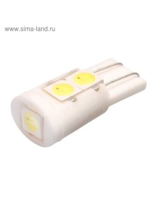 Лампа светодиодная T10 W5W 12 В 5 SMD диодов без цоколя S08201122 Skyway