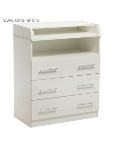 Комод КП 3 3 ящ 1000х800х440 730 Белый Клик мебель