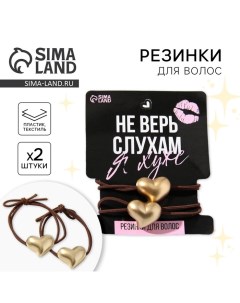 Резинки для волос «Не верь слухам, я хуже» 2 шт Art beauty