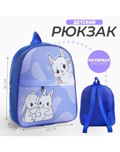 Рюкзак детский для девочки с карманом Крольчата 30х25 см Nazamok kids