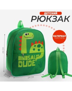 Рюкзак детский с карманом для мальчика Динозаврик 30х25 см Nazamok kids