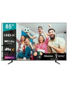 Телевизор Hisense 85A6BG, 85", 3840×2160, DVB-T/T2/C/S2, HDMI×3, USB×2, Smart TV, чёрный