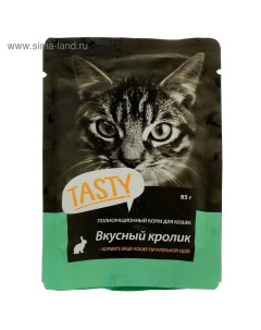 Влажный корм для кошек кролик в желе пауч 85 г Tasty