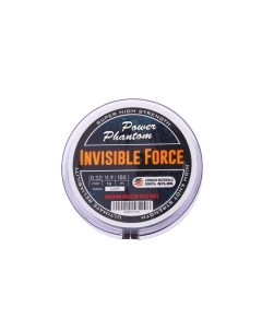 Леска Invisible Force CLEAR, диаметр 0.32 мм, тест 11.9 кг, 100 м Power phantom