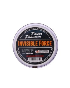 Леска Invisible Force CLEAR, диаметр 0.30 мм, тест 10.6 кг, 100 м Power phantom