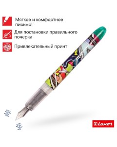 Ручка перьевая Ink Glide, 1 картридж, чернила синие, корпус микс Luxor