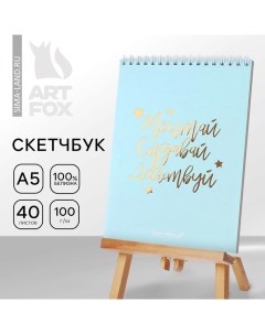 Скетчбук «Мечтай.Создавай.Действуй МЯТНЫЙ» А5, 40 л, 100 г/м Artfox