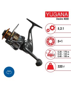 Катушка Desire 4000 5+1 подшипник, 5.2:1 Yugana