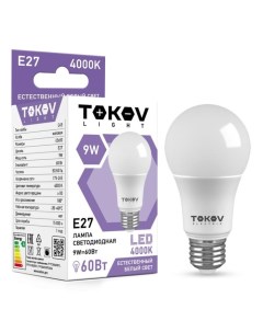 Лампа светодиодная 9 Вт G45 4000 К Е27 176 264В Tokov electric