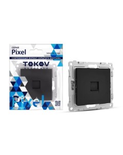 Розетка телефонная Pixel RJ11 механизм одноместная карбон TKE PX RT1 C14 1040487 Tokov electric