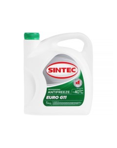 Антифриз Euro, зелёный, G-11, 5 кг, -40°C Sintec