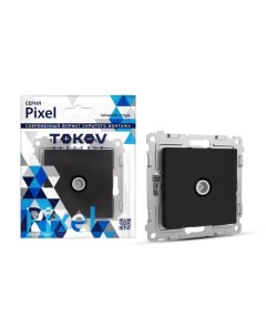 Розетка TV проходная Pixel механизм 4DB карбон TKE PX A1P C14 Tokov electric