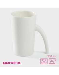 Кружка керамическая Coffee Brea, 300 мл, 11,5?7,8?12 см, цвет белый Доляна