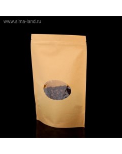 Пакет Zip-lock Крафт с овальным окном 20 х 30 см Upak land