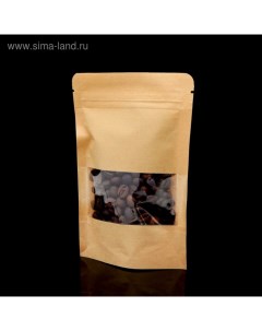 Пакет Zip-lock Крафт с прямоугольным окном 10 х 15 см Upak land