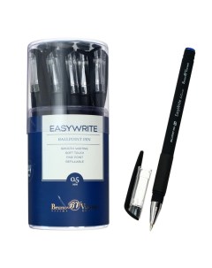 Ручка шариковая EasyWrite Black узел 0 5 мм синие чернила матовый корпус Silk Touch Brunovisconti