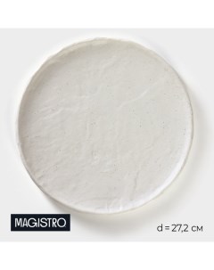 Блюдо фарфоровое для подачи Slate d 27 2 см цвет белый Magistro