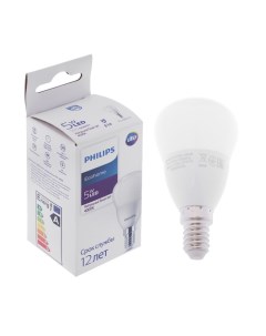 Лампа светодиодная Ecohome Lustre 840 E14 5 Вт 4000 К 500 Лм шар Philips