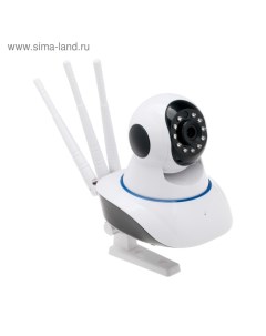 Видеокамера WiFi Luazon CAM 06 управление со смартфона 1 3Мп поворот 355 microSD белая Luazon home