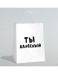 Пакет подарочный «Ты классный», 24 х 10,5 х 32 см Upak land