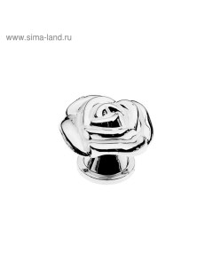 Ручка кнопка Rose 01 белая с серебряным Cappio