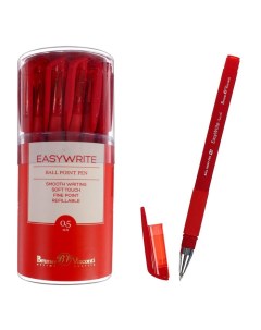 Ручка шариковая EasyWrite Red узел 0 5 мм красные чернила матовый корпус Silk Touch Brunovisconti