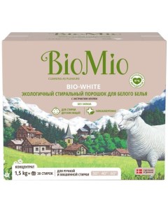 Стиральный порошок для белого белья BIO-WHITE, 1.5 кг Biomio