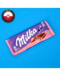 Молочный шоколад Strawberry Yoghurt Chocolate, с клубничным йогуртом, 100 г Milka