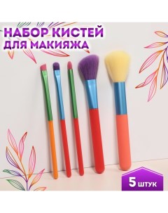 Набор кистей для макияжа PENCIL 5 предметов разноцветные Qf