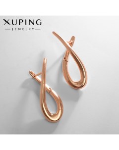 Серьги металл крыло цвет розовое золото Xuping