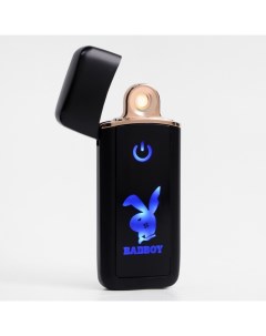 Зажигалка электронная BADBOY, USB, спираль, 3×7.3 см, черная Командор