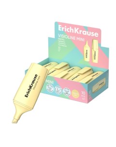 Маркер текстовыделитель 5 мм Visioline Mini Pastel цвет желтый Erichkrause