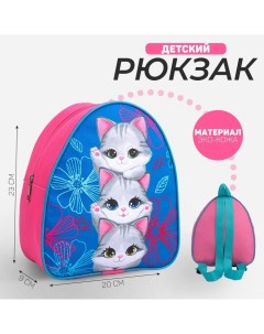 Рюкзак детский для девочки Котята 23х20 5 см отдел на молнии Nazamok kids